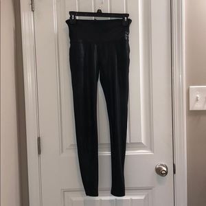Spank faux leather leggings